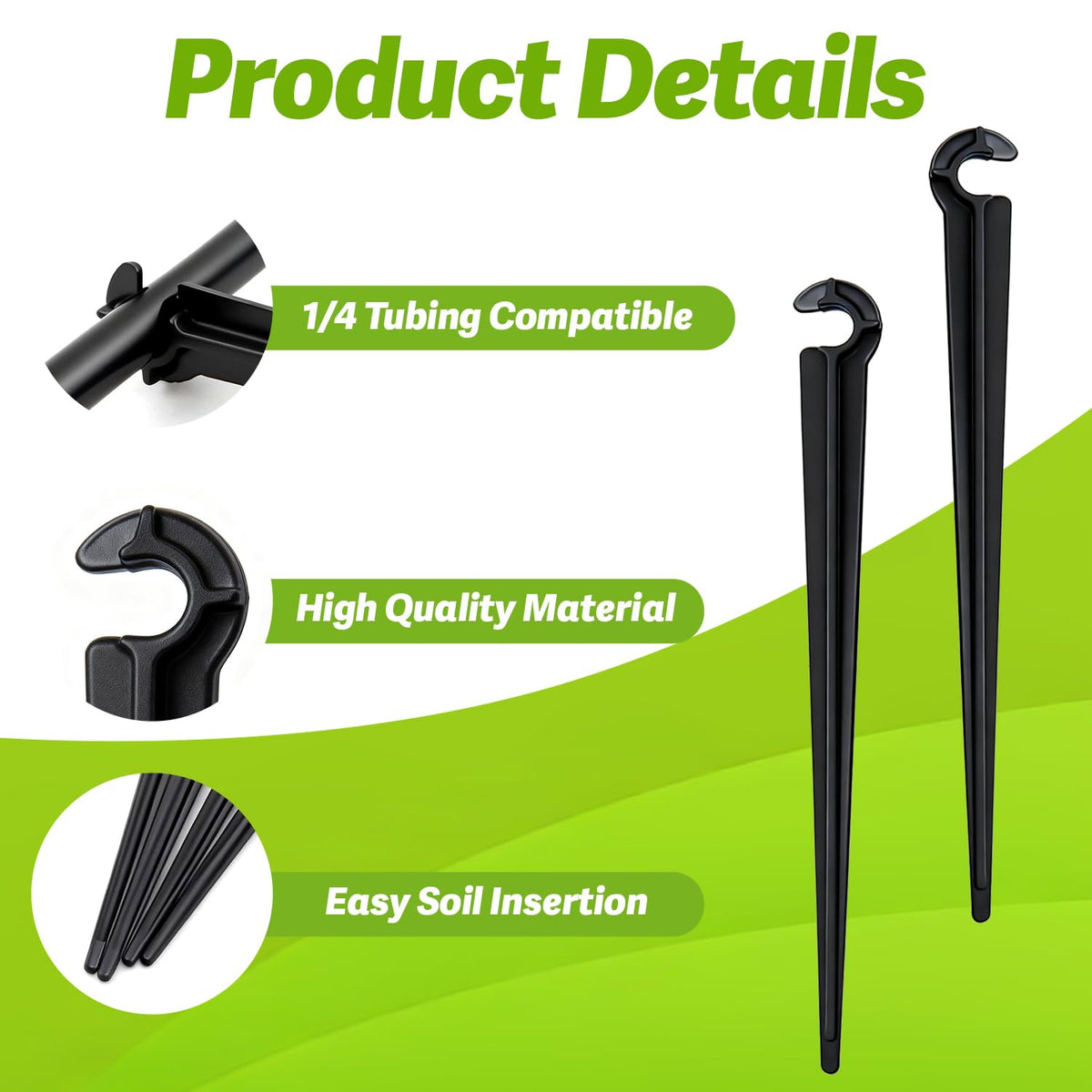 Copadri root-zone emitter positioning stake supports accurate drip placement.