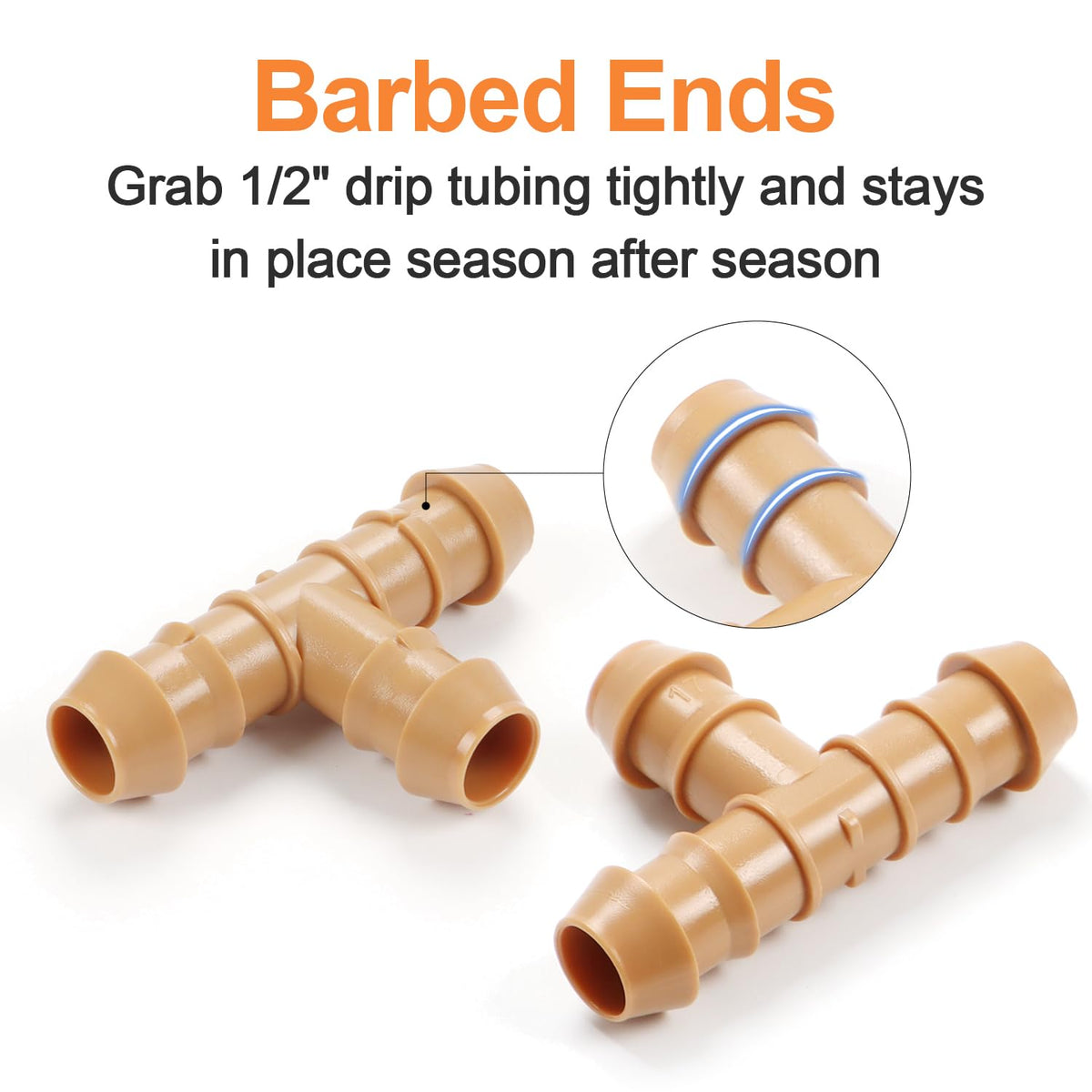 Copadri UV-resistant drip irrigation fittings designed for durable outdoor use.