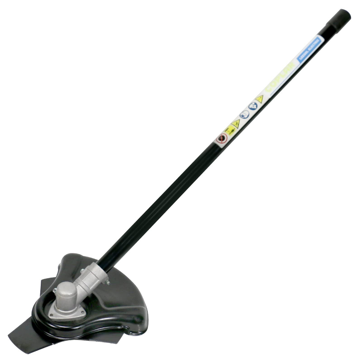 COPLAR 8inch brushcutter attachment blade showcases TRI-ARC steel design for tougher cuts.