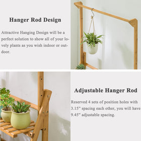 COPREE Bamboo 3-Tier stand close-up shows natural grain and safety features