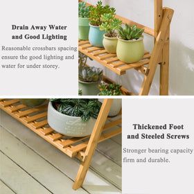 COPREE Foldable plant stand folded for compact storage