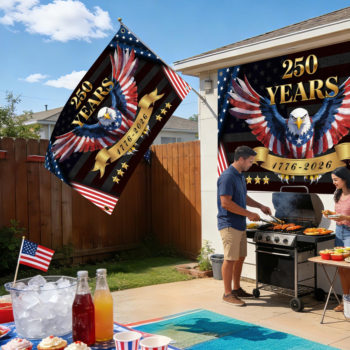 Corahamx 250th anniversary embellishment highlights historic celebration in any patriotic display