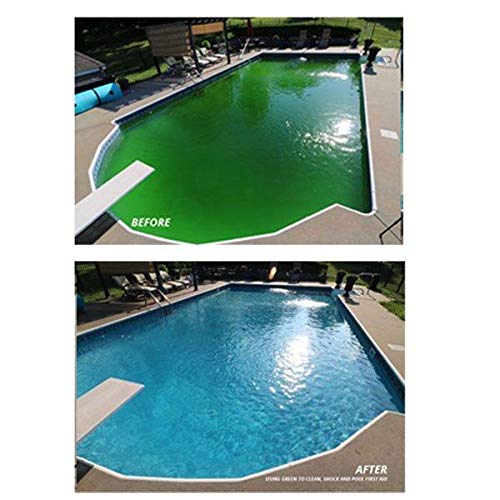 Coral Seas Green Aid Green To Clean applied around pool perimeter for stain prevention.