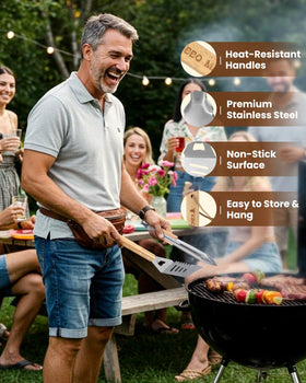 Coralogo spatula with built-in bottle opener ideal for flipping and serving.