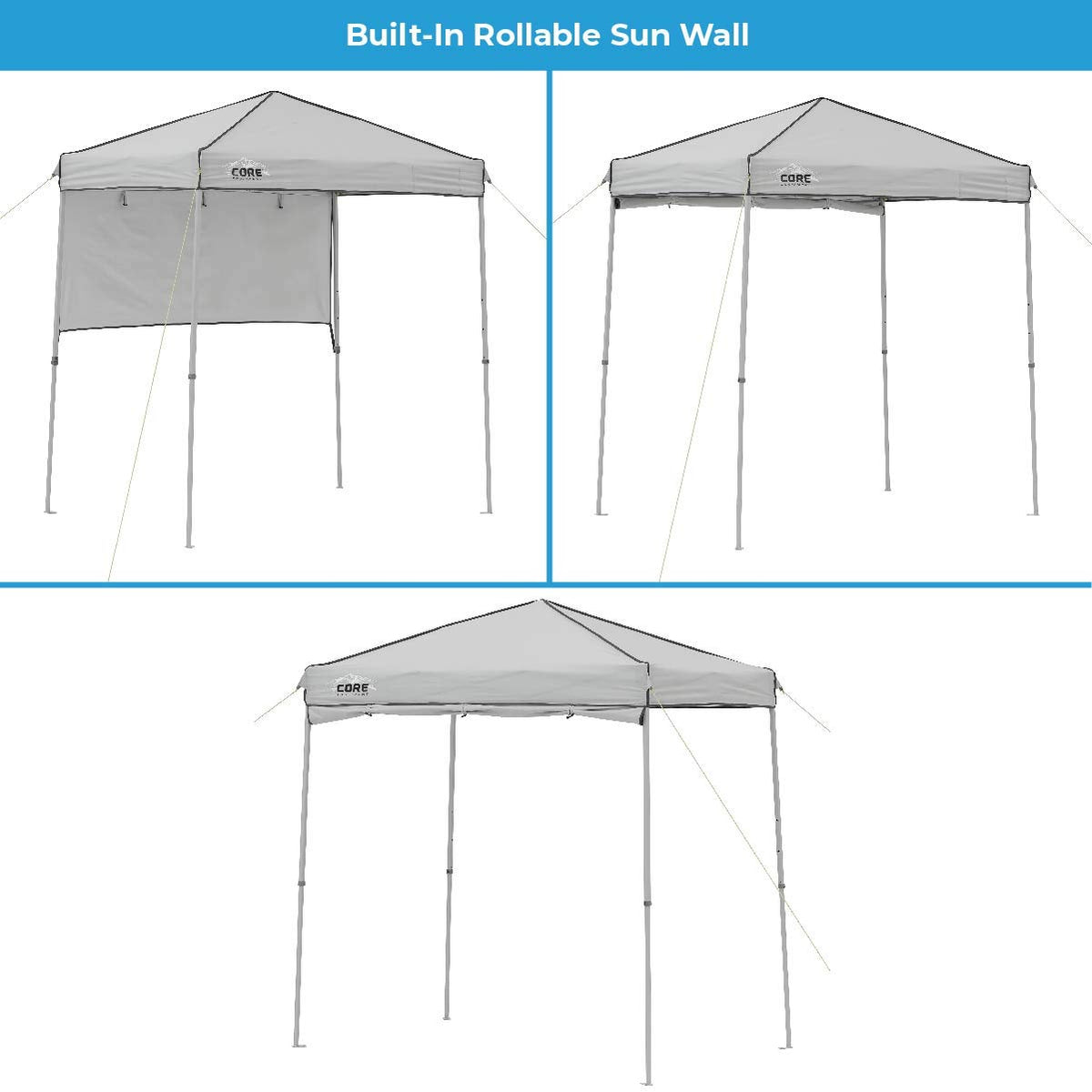 CORE Instant canopy fabric with UV coating delivers lasting shade.