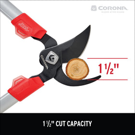 Corona 25-inch trapezoidal steel handles provide extra strength for tougher limbs.