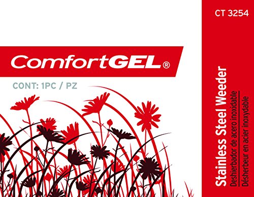 Corona CT 3254 ComfortGEL Weeder in a garden bed for easy weed lifting and mulch protection