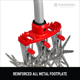 Corona DiscCULTIVATOR 60-inch handle allows upright work with less bending.