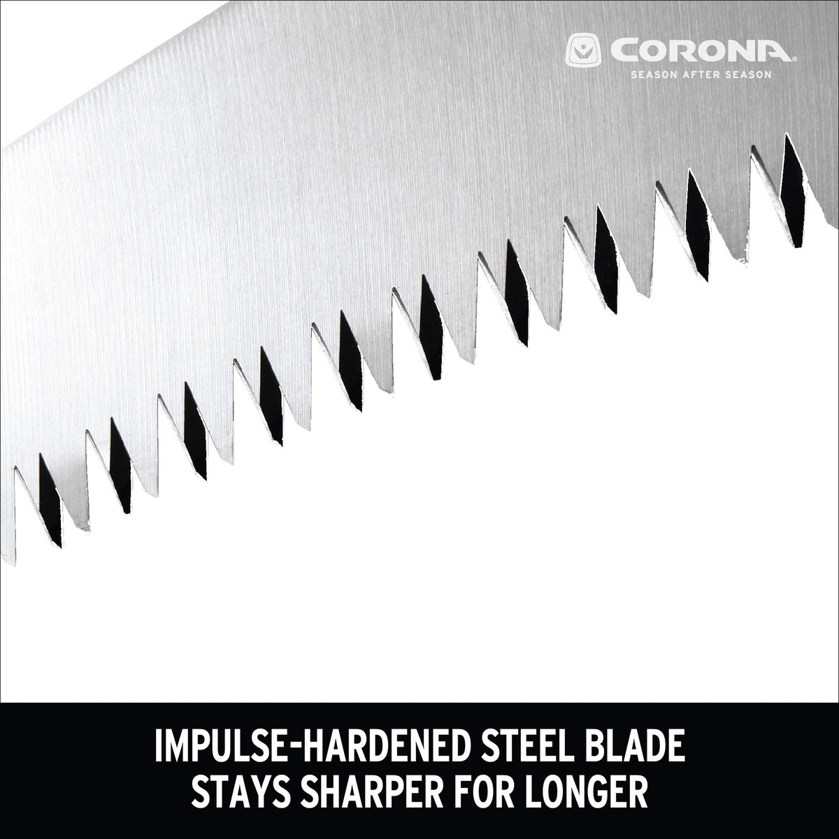 Corona RazorTOOTH ergonomic handle offers secure grip during extended pruning sessions.