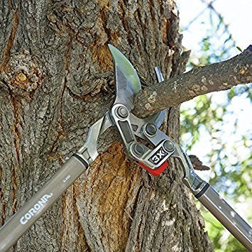 Corona Tools ergonomic non-slip handles reduce fatigue during pruning.