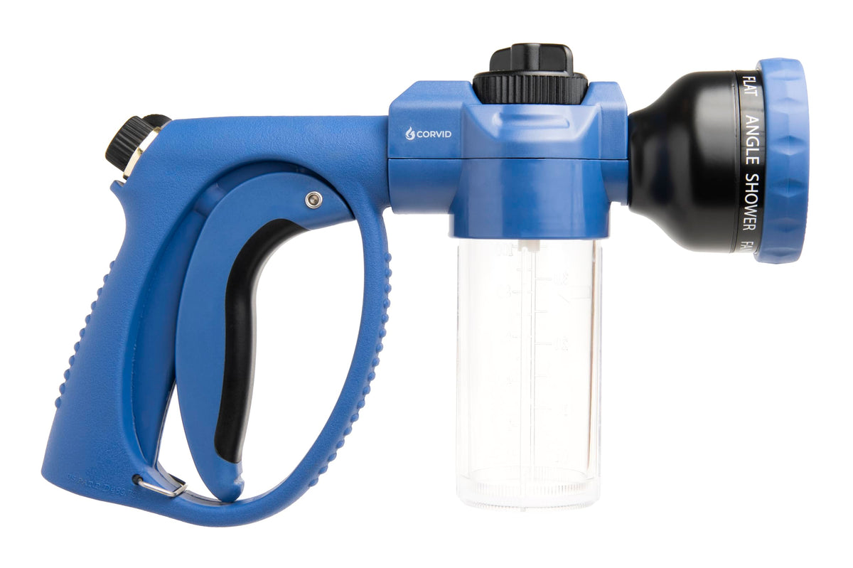 Corvid Premium nozzle mist spray for gentler outdoor cleaning