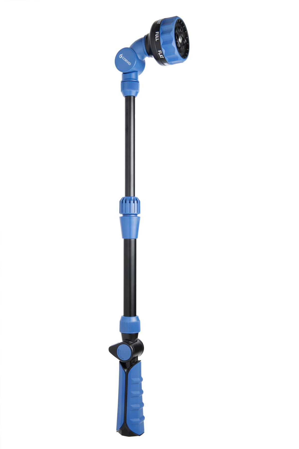 Corvid watering wand extends to reach hanging baskets for easy watering