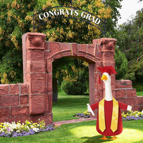 Cosblank graduation goose costume enhances garden parties and photo moments.