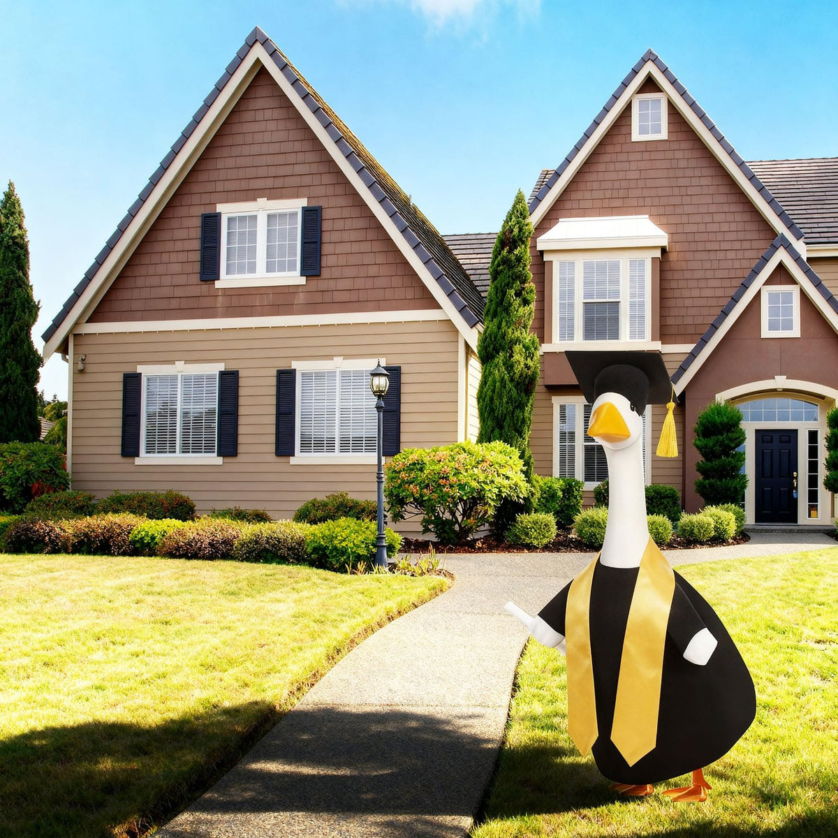 Cosblank yard art decoration goose elevates garden visuals.