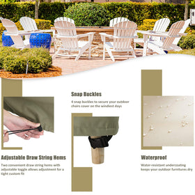 COSFLY outdoor chair cover vented design reduces condensation to keep chairs dry.