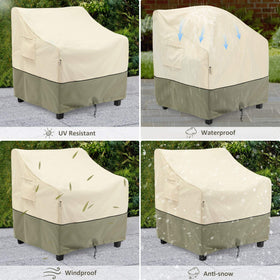 COSFLY outdoor chair cover provides all-season protection against rain, snow, sun, and debris.
