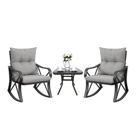 COSIEST rocking chairs for outdoor lounging with durable steel construction