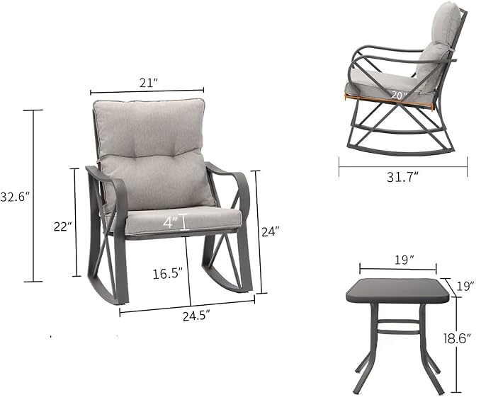 COSIEST X-frame reinforcements ensure sturdy rocking performance