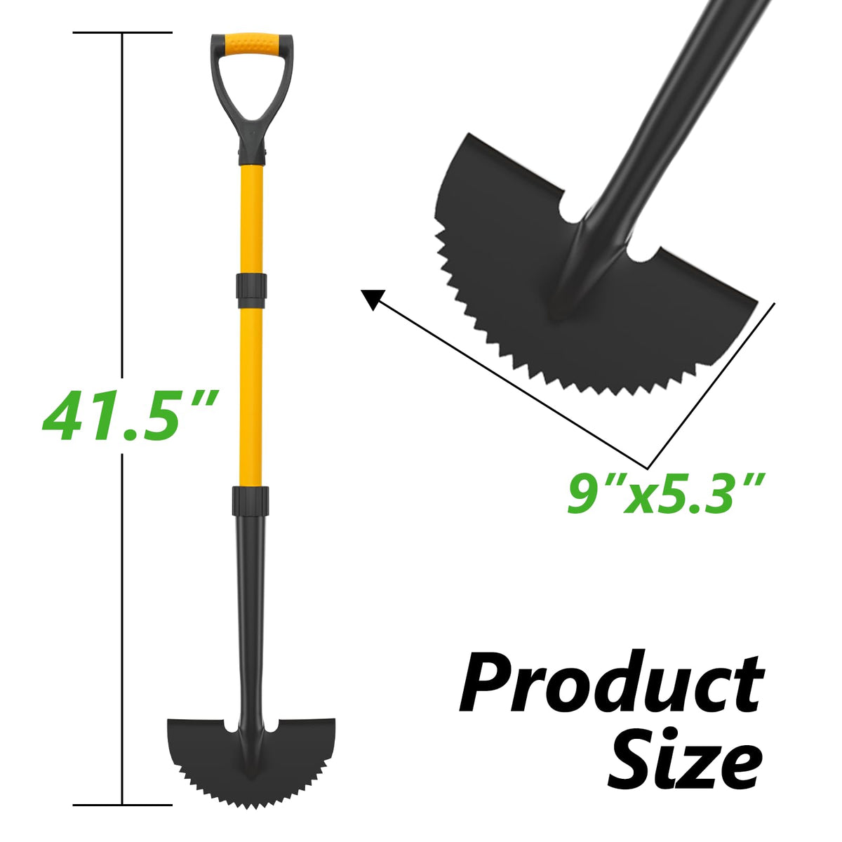 COSITA Edger blade features sawtooth for deep, precise cuts.
