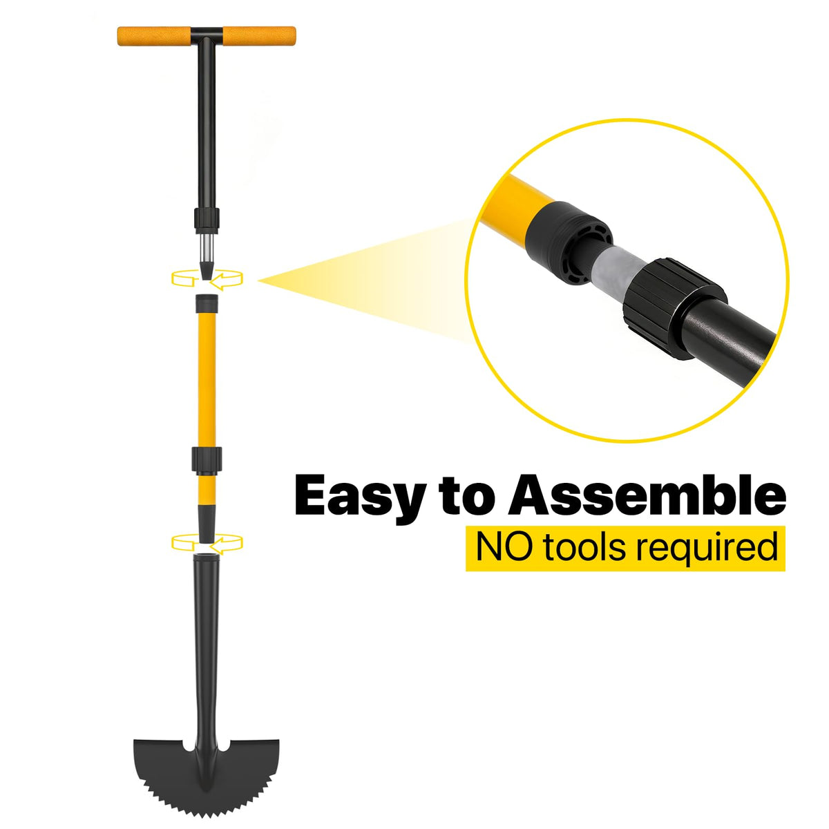 COSITA Edger tool-free assembly for quick edging setup.
