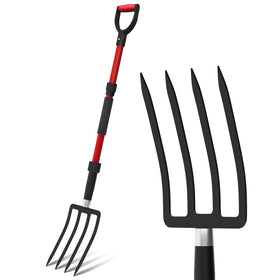 COSITA Pitch Fork with steel head and 4 tines for heavy lifting in hay and compost.