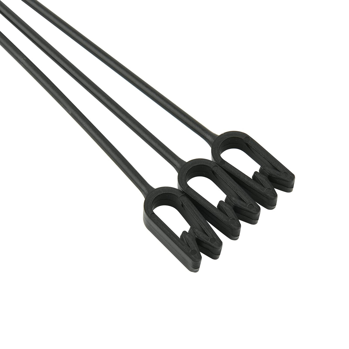 Cosmos black plastic hanging-basket hooks suit any decor.