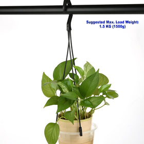 Cosmos three-hook design supports balanced hanging pots securely.