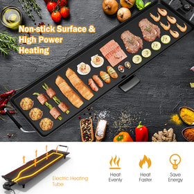 Costzon 35-inch electric griddle assembly shown without tools for quick setup