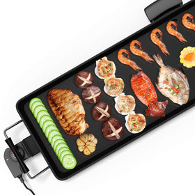 Costzon griddle with slide-out drip tray for easy cleanup