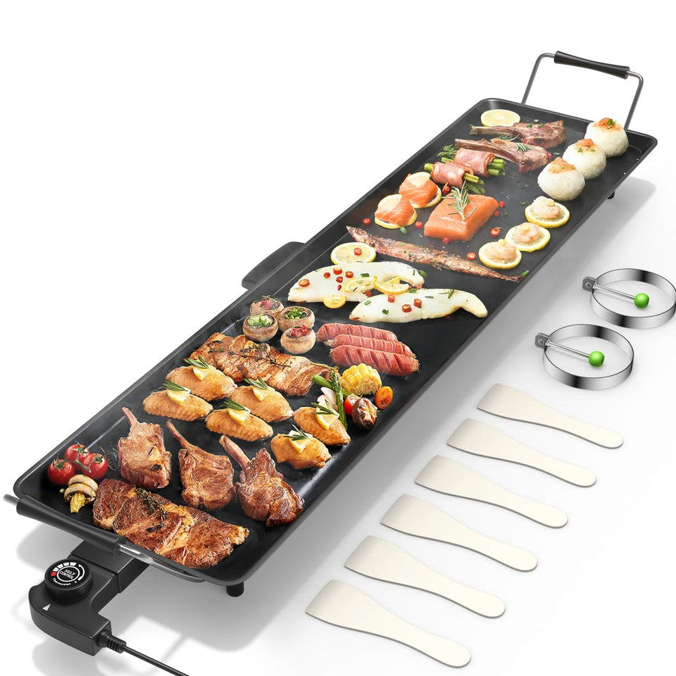 Costzon 35-inch electric griddle top view showing expansive cooking surface for gatherings