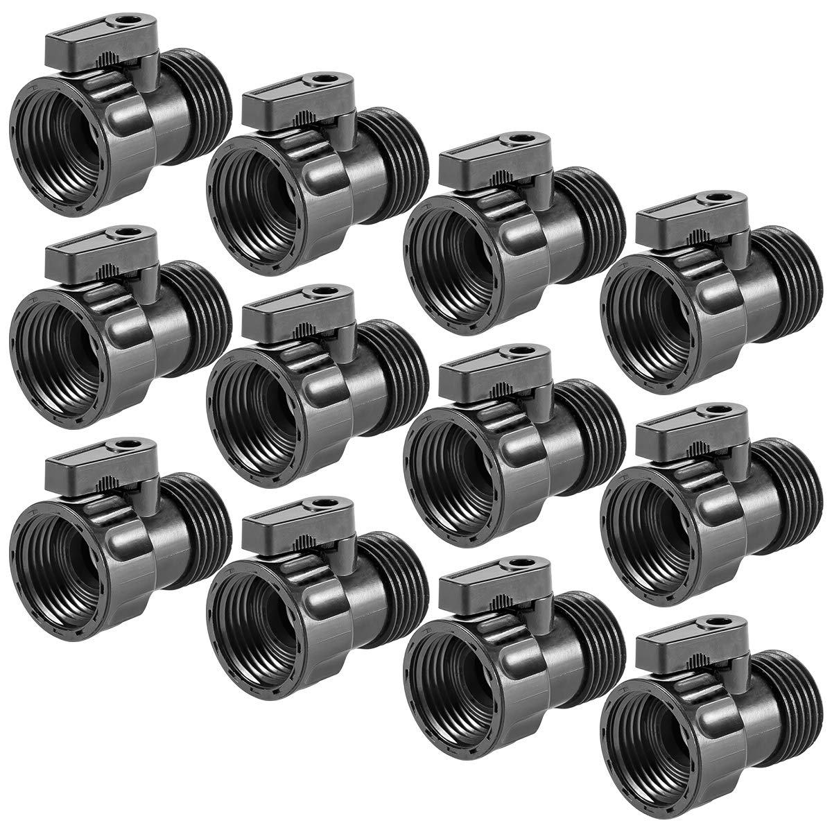 Cosweet 12-pack hose shut-off valves for quick water control.