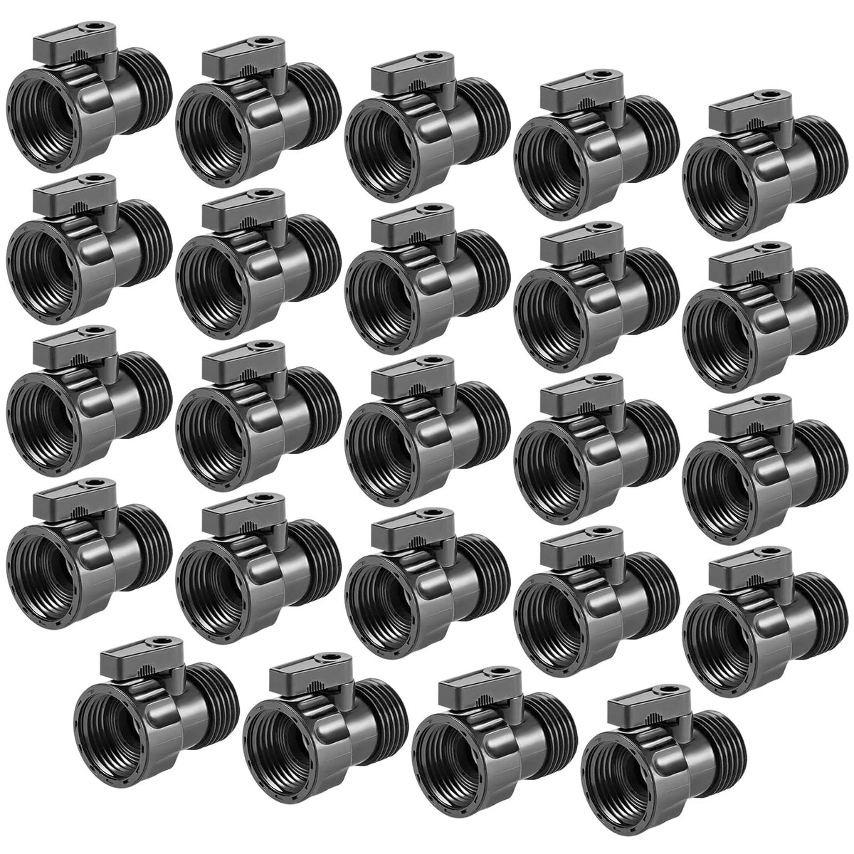 Cosweet 24-pack three-quarter-inch valve close-up for dependable garden hose control