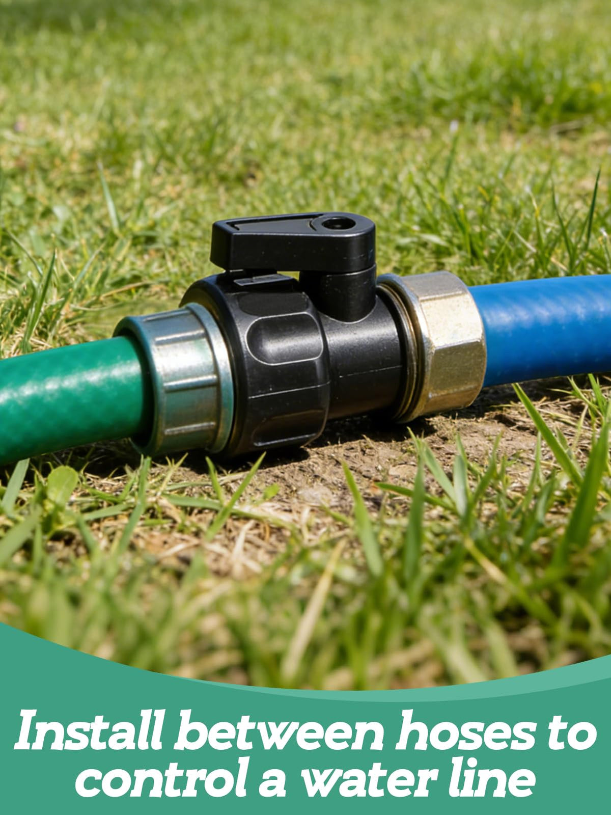 Cosweet between-hose-sections valve shows versatile watering configuration options