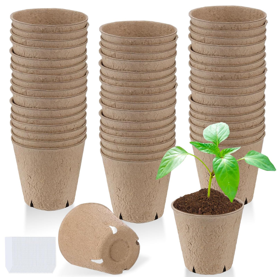 Cosweet 3.2-inch biodegradable peat pots for easy transplanting and eco-friendly seedlings