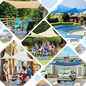 Cosweet heavy-duty stainless steel kit supports porch, patio, and garden shade setups.