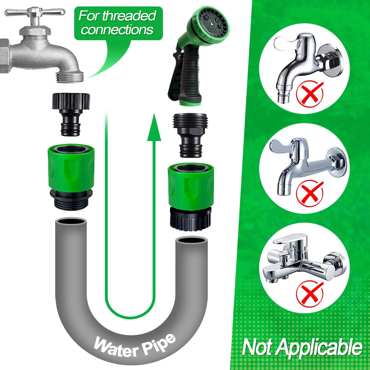Cosweet female adapters offer secure connections for diverse hose fittings.