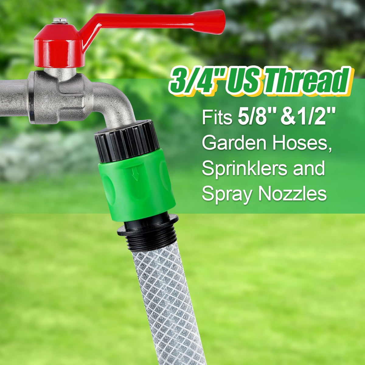 Cosweet male adapters ensure snug, leak-free hose joins.