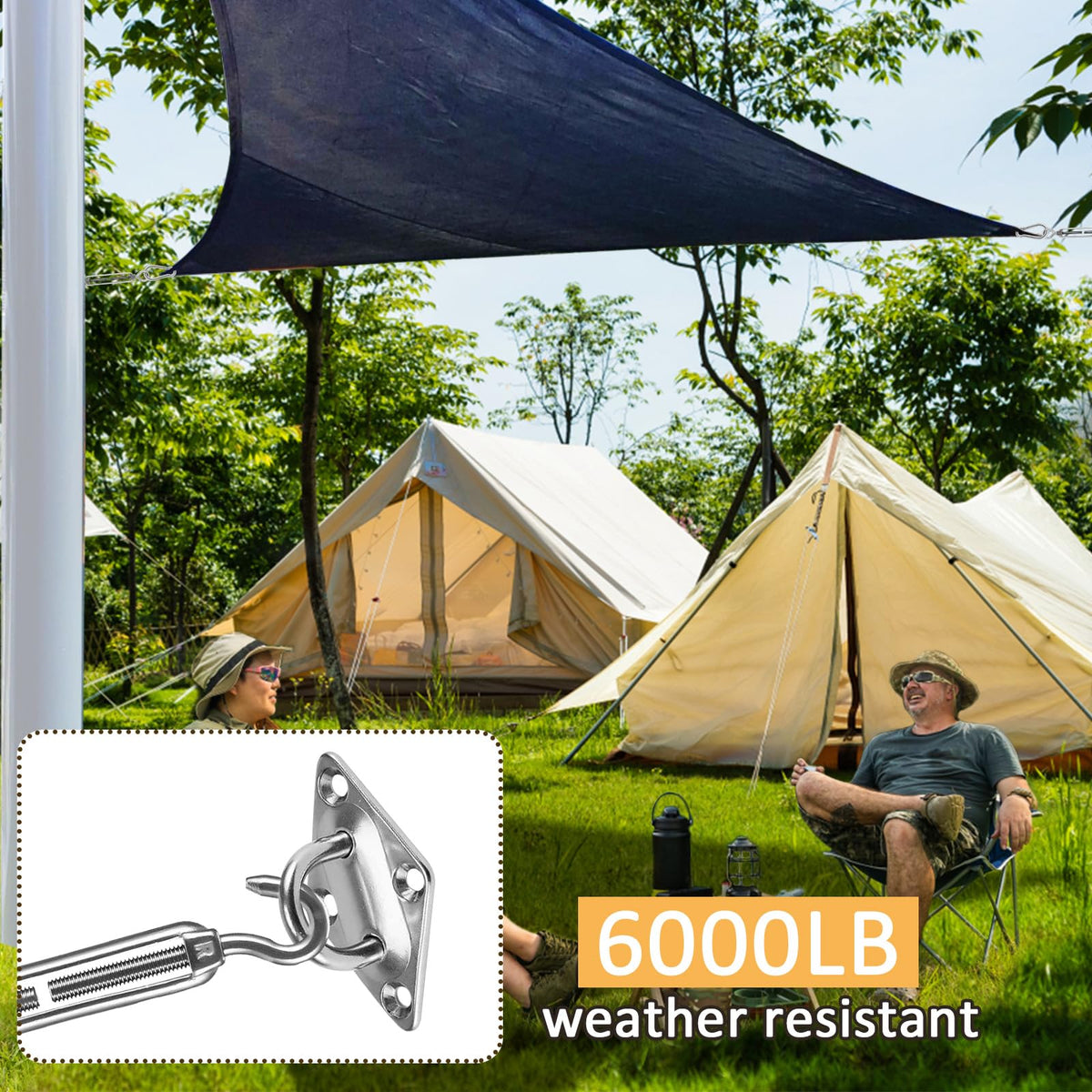 Cosweet screws included simplify mounting on outdoor surfaces.