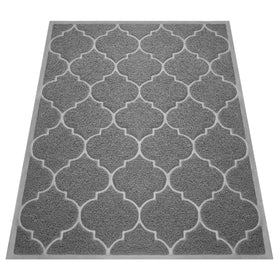 Cosyearn door mat 46x35, front view in grey, welcomes guests while trapping dirt.