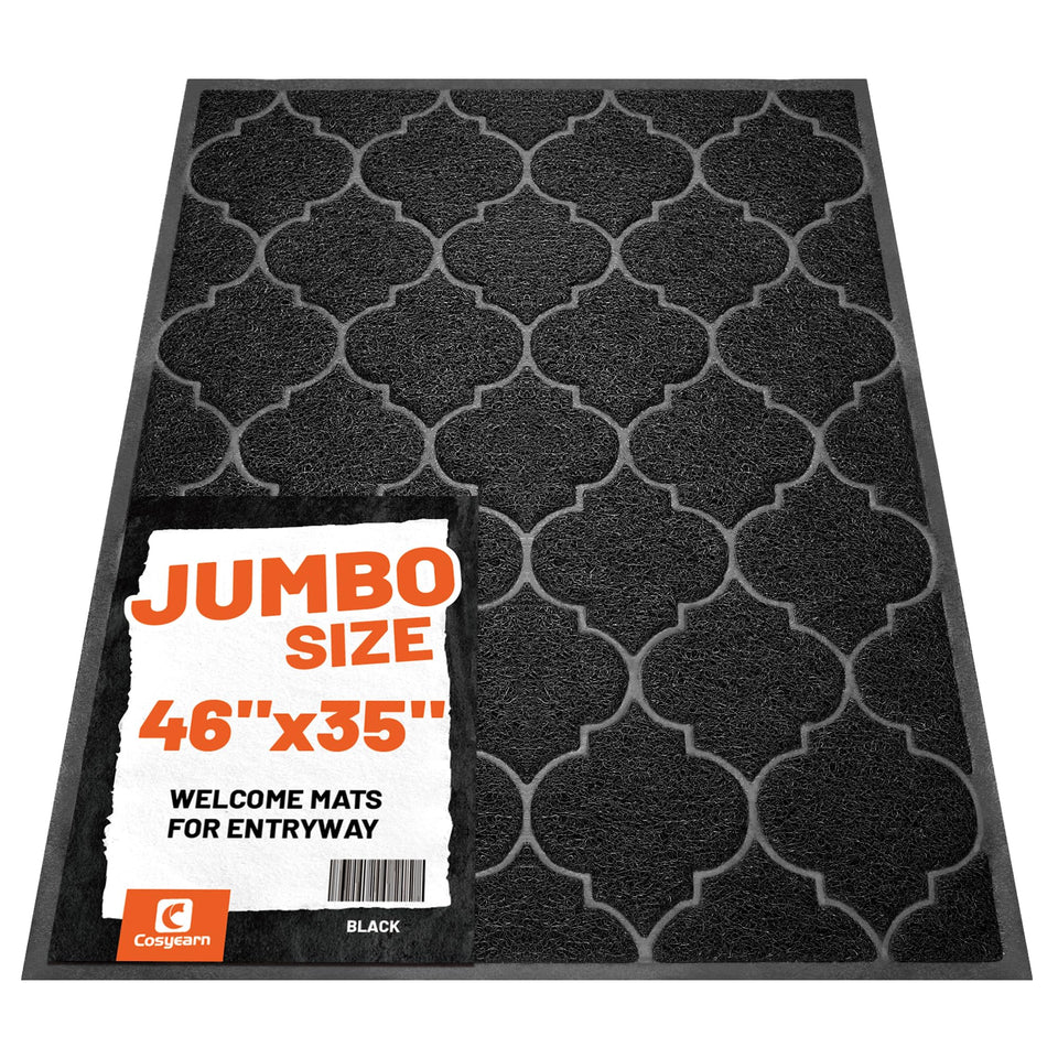 Cosyearn door mat 46x35 front entrance, durable dirt trapping for high-traffic areas