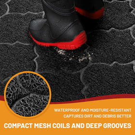 Cosyearn door mat 46x35 with dirt-capture grooves protecting floors