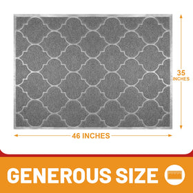Cosyearn door mat for high-traffic areas in grey with non-slip surface.