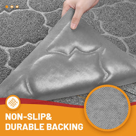 Cosyearn door mat non-slip detail in grey emphasizes secure footing in busy entryways.