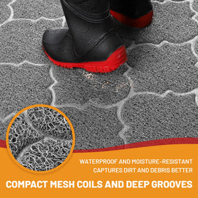 Cosyearn door mat versatile for indoor and outdoor use in grey.