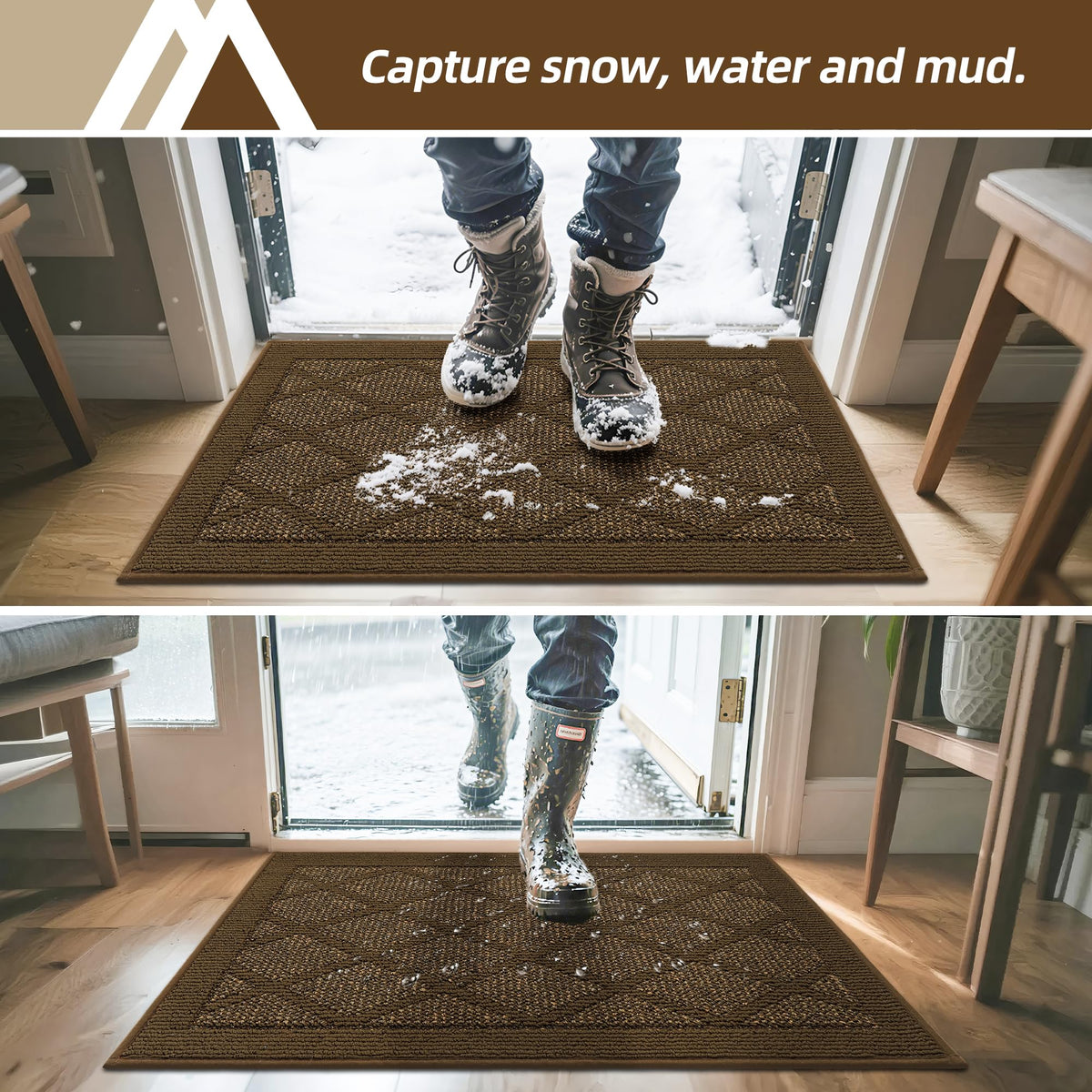 COSY HOMEER absorbent dirt-trapper weave captures debris to keep floors tidy