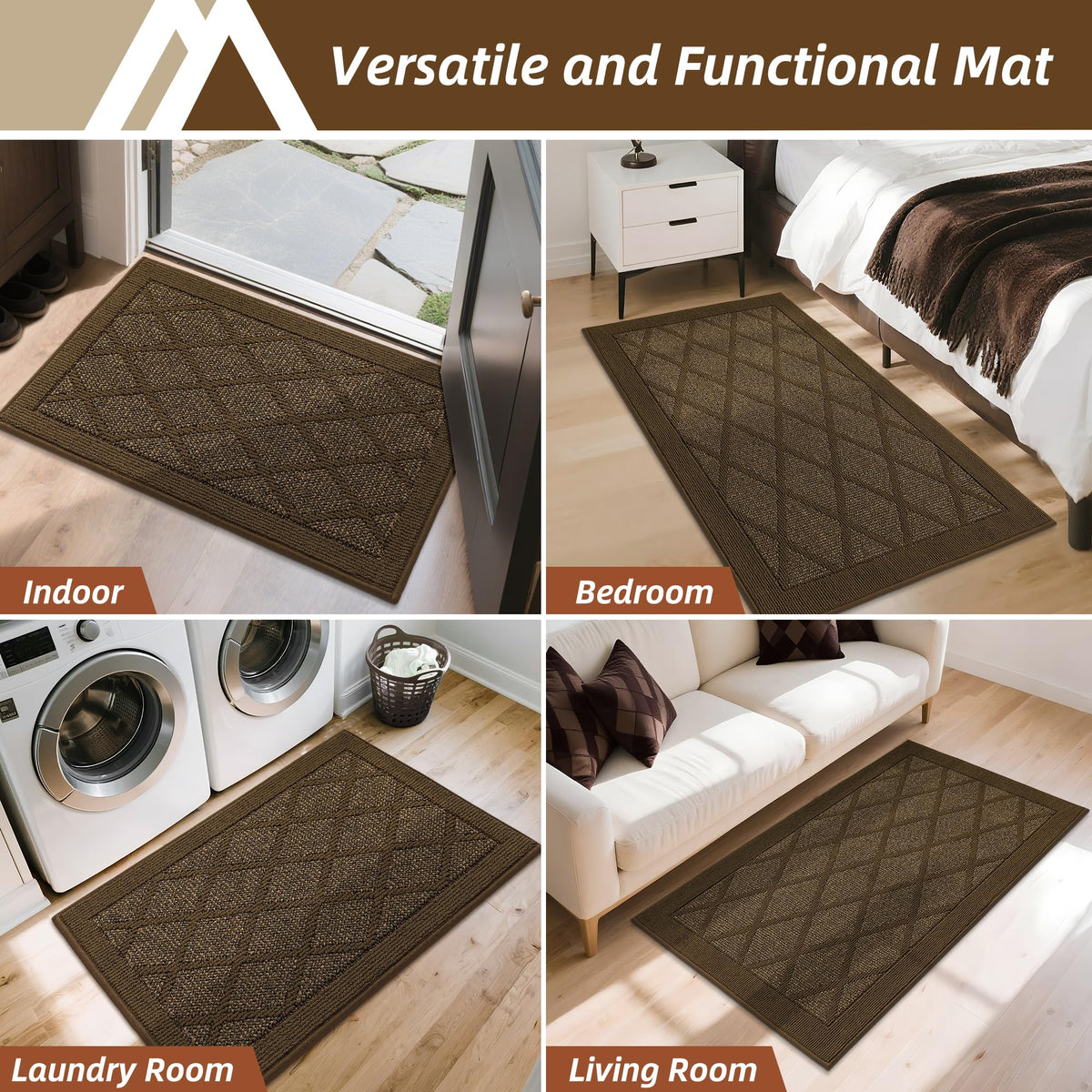 COSY HOMEER versatile indoor use mat for entryways, mudrooms, and pets