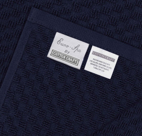 COTTON CRAFT navy lounge cover ideal for poolside loungers and beach chairs.