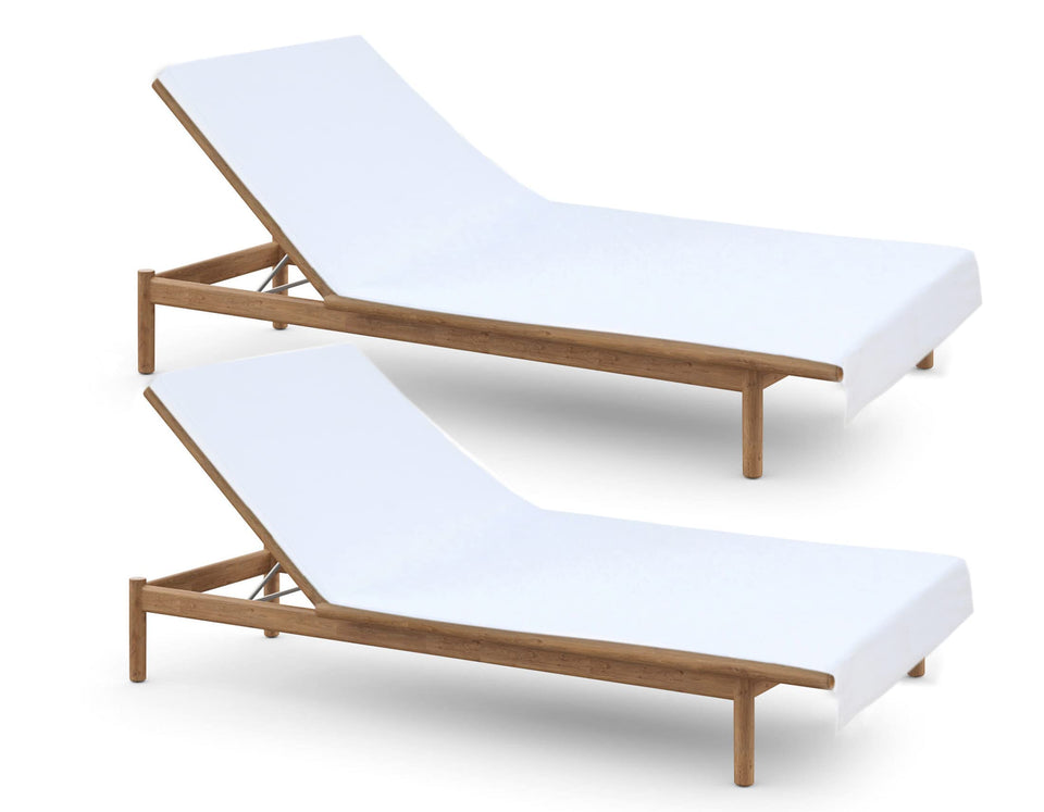 COTTON CRAFT pool lounge chair cover two-pack for outdoor comfort and style.
