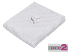 Cotton Craft waffle weave lounge cover 32x82 showing textured fabric.