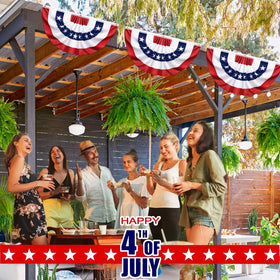 Couah outdoor-friendly bunting set suitable for railing, fence, or gazebo.